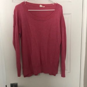 Gap scoop neck pink sweater